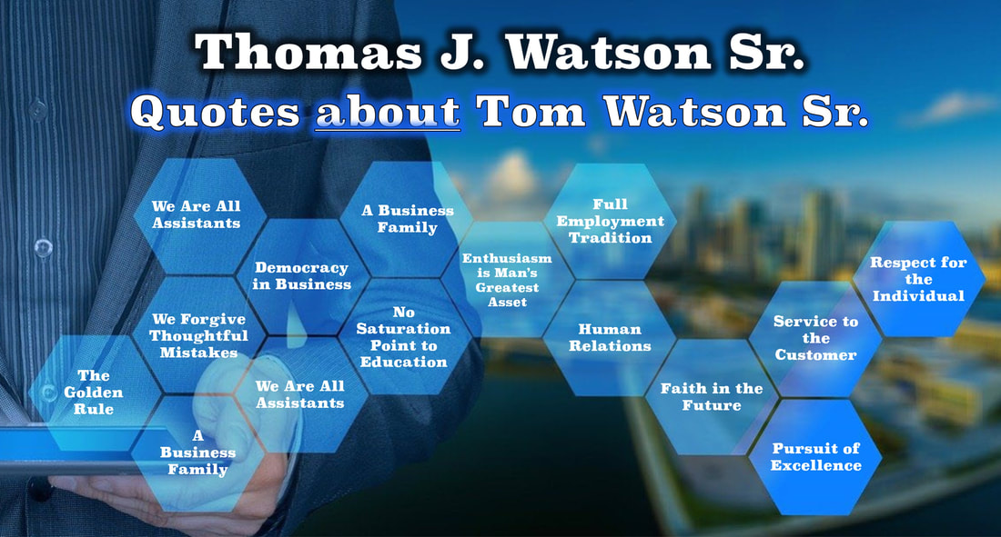 High-quality, color slide of Quotes about Tom Watson Sr.
